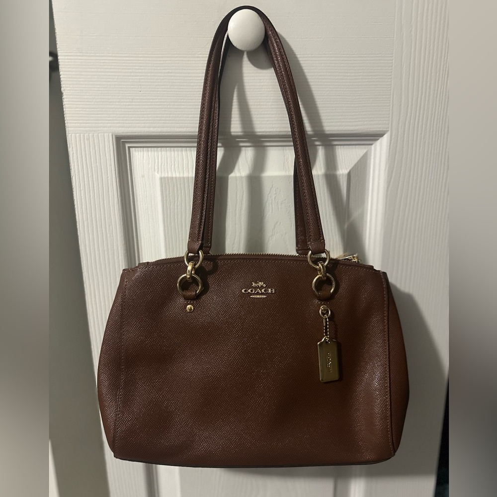 Brown coach shoulder/crossbody purse